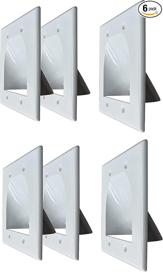 BestMounts - 6 Pack in Wall Cable Management TV Cord Hider by BestMounts