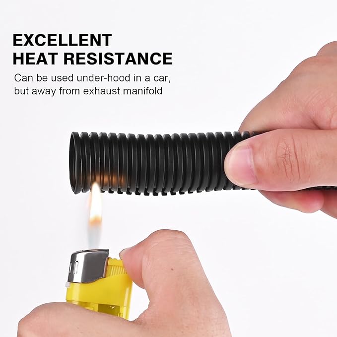 CrocSee 25ft - 3/4 inch Flame Retardant Split Wire Loom Tubing - Flexible Wire - Image 4