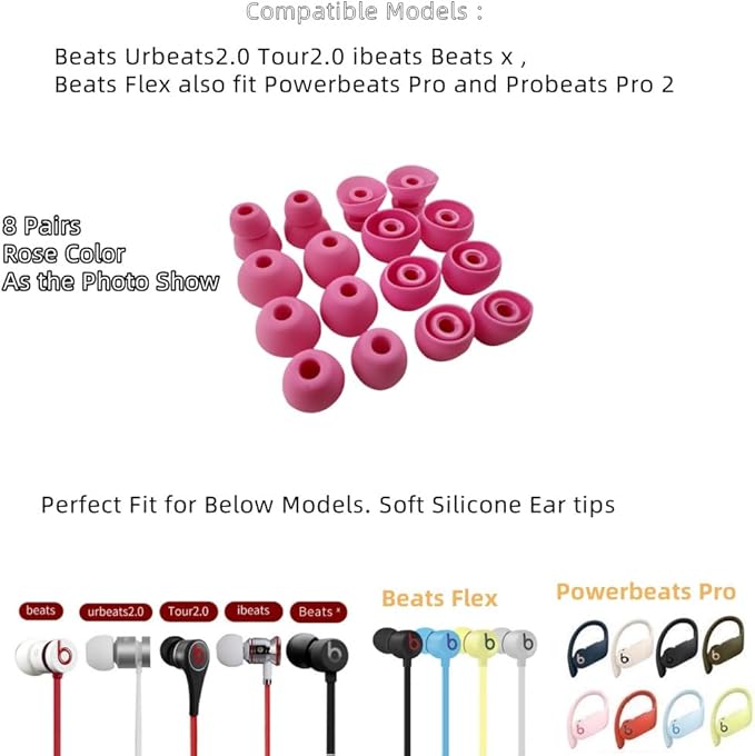 Replacement Ear Tips for Beats Urbeats2.0 Tour2.0 ibeats Beats x, Beats Flex - Image 2