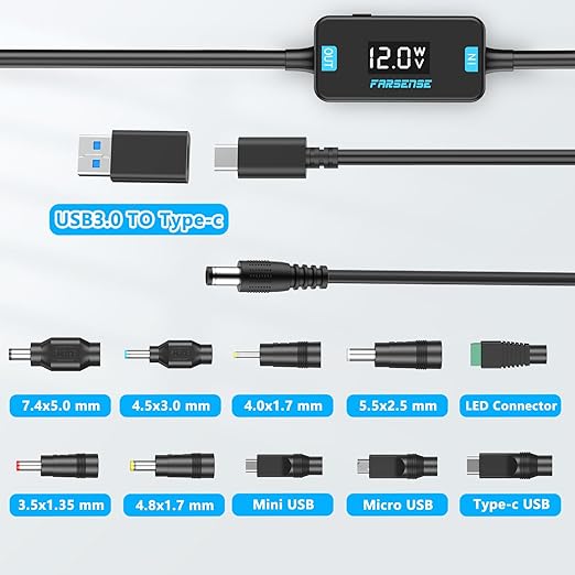 FARSENSE USB C to DC Adapter, Barrel PD Trigger Cable - Image 7