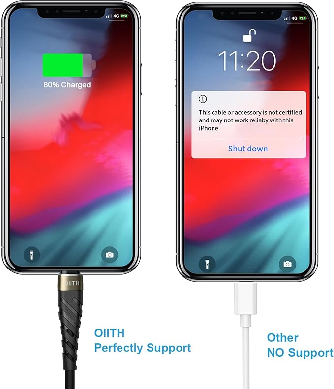 OIITH 3FT Gold 3Pack USB Type C to USB A 3A Fast Charging Cable - Image 7