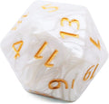 20 Sided DND Dice, D20 Giant Polyhedral Dice, 55mm Titan Large Pearl Color D20 by Handan