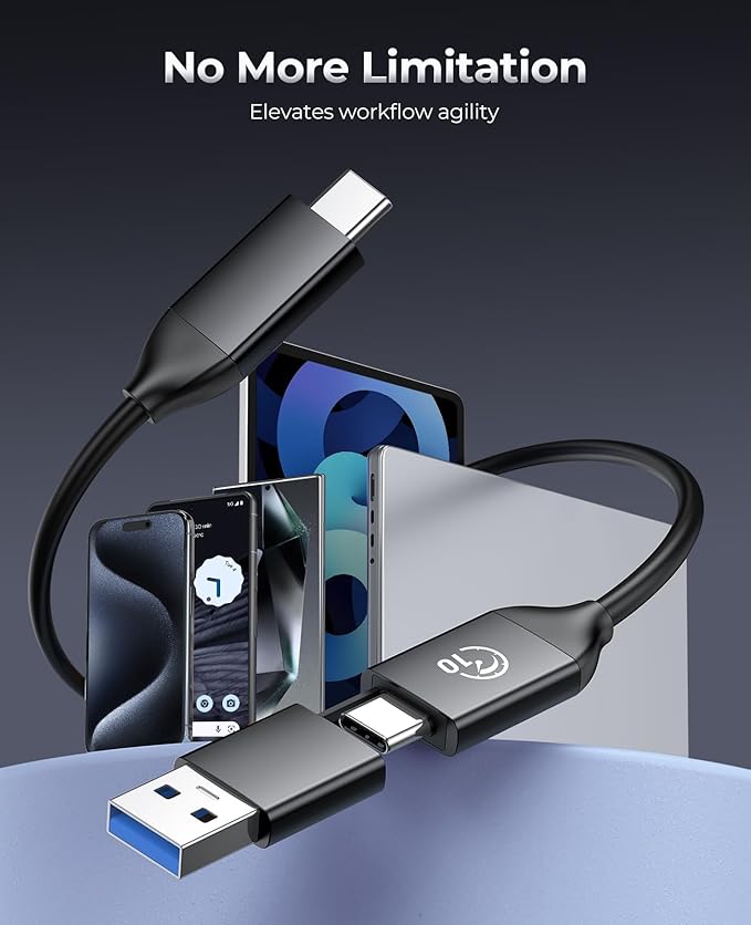 ORICO 512GB External SSD with 2 in 1 USB C Cable, Portable Solid State Drive - Image 5