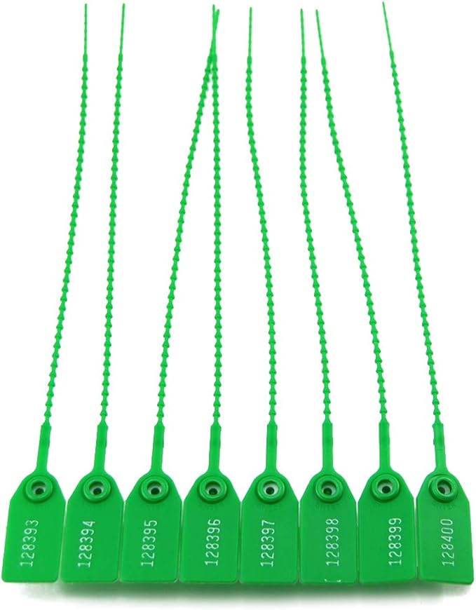 Leadseals 100 Green Plastic Tamper Seals, Zip Ties - Image 3