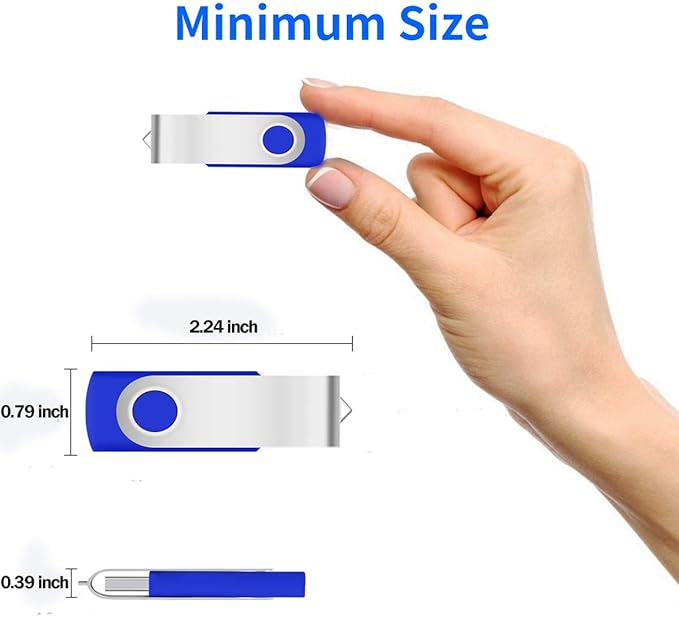 8GB Bulk USB Flash Drives 20 Pack, EASTBULL USB 2.0 Swivel USB Stick Bulk Gig - Image 5