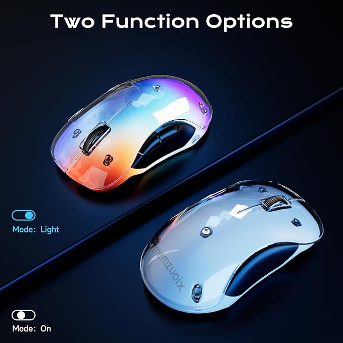 memzuoix 2.4G LED Wireless Mouse, Rechargeable Ergonomic Mouse - Image 2
