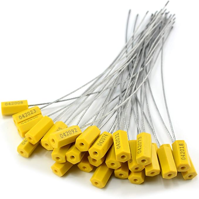 Leadseals 100 Steel Cable Seals Metal Security Seal Numbered Metal Truck - Image 8