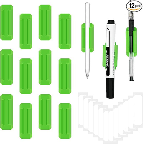 12 Pack Pen Holder for Desk, Silicone Pencil Holder by clbutgeOrganizer