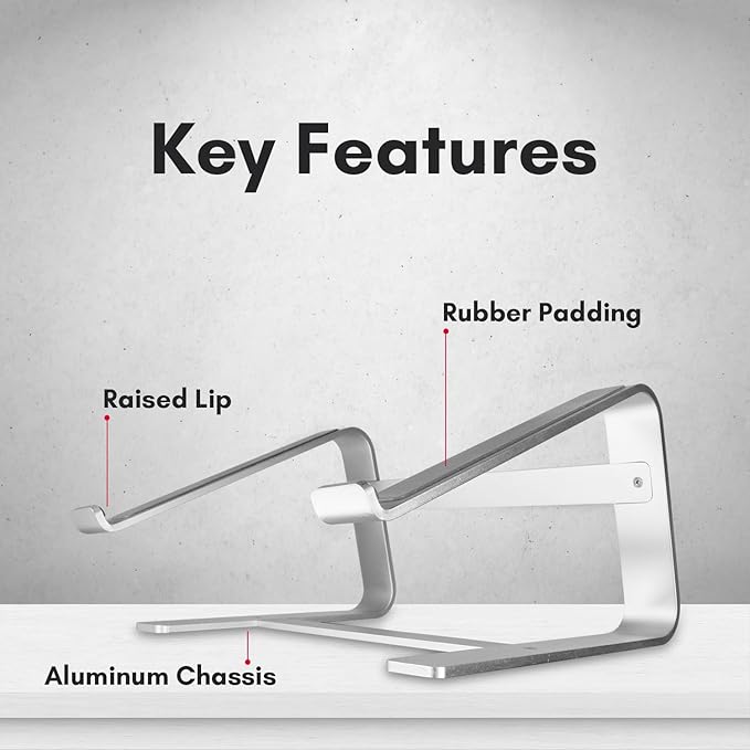 Macally Aluminum Laptop Stand for Desk - Image 6