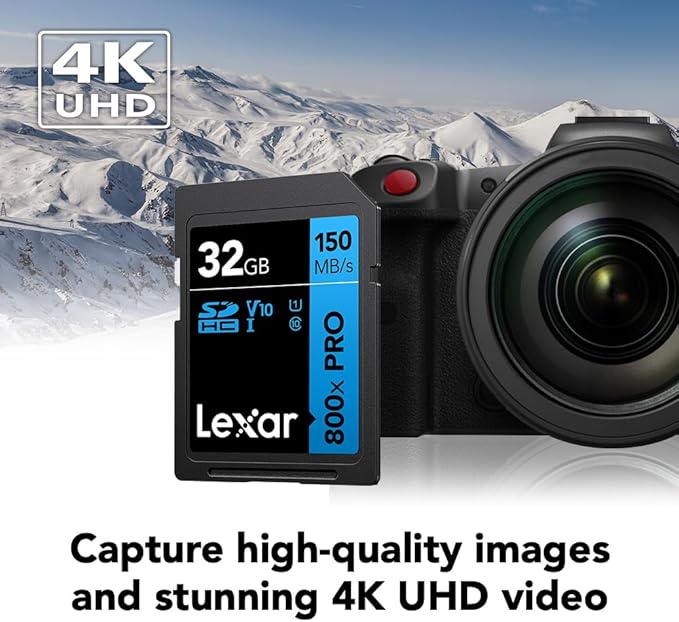 Lexar 32GB High-Performance 800x PRO SD Card, - Image 3
