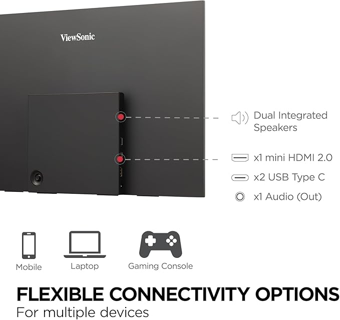 ViewSonic VX1655-4K-OLED 15.6 Inch 4K UHD Portable OLED Monitor - Image 5