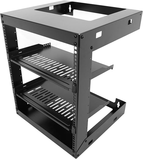 12U Wall Mount Open Frame 19 Inch Server Equipment Rack Wall Mountable Heavy by GlobalRack