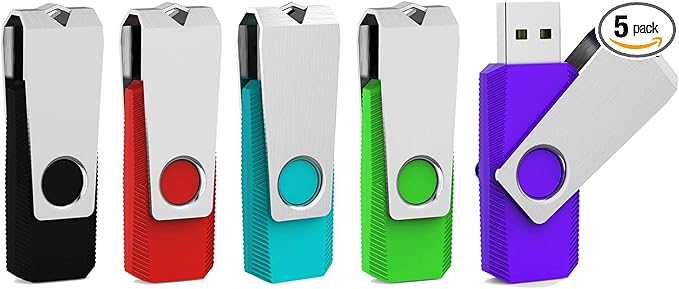 Aiibe 128GB USB Flash Drive 5 Pack Flash Drive 128GB Thumb Drive USB Drive by Aiibe
