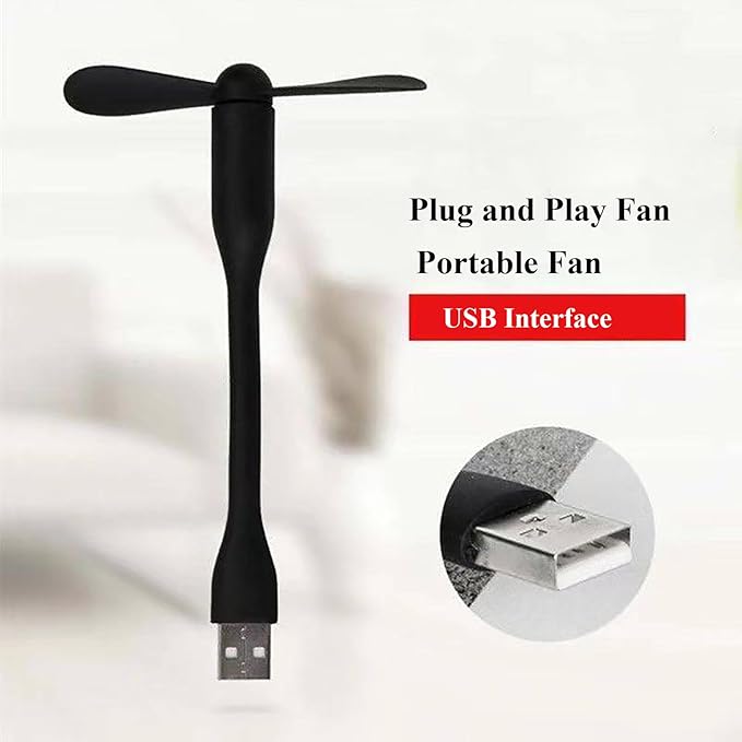 Mini USB Fan, Portable Pocket Fan USB-A Powered Little Cooler, Quiet Operation - Image 3