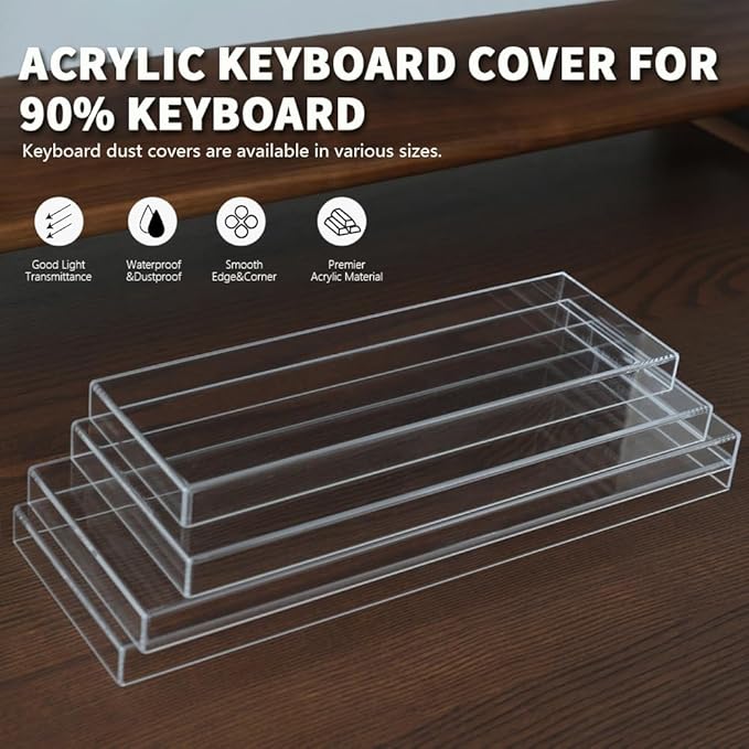 Acrylic Keyboard Dust Cover, 84 Keys Transparent Mechanical Keyboard Protective - Image 4