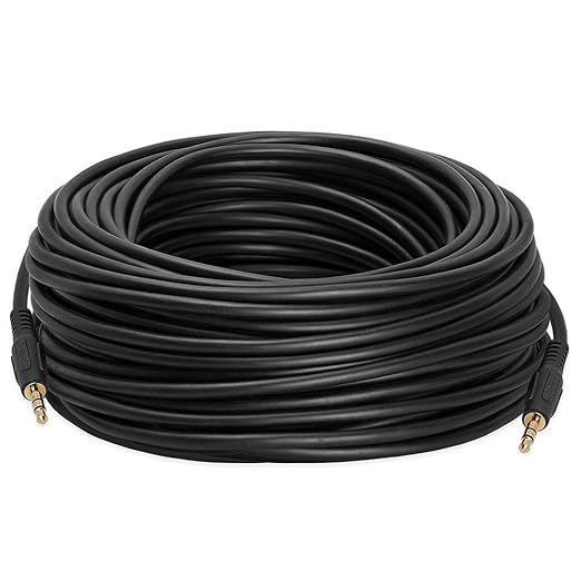 Cmple - 3.5mm Aux Audio Cable Stereo 100 ft AUX Cable Male to Male Speaker - Image 2