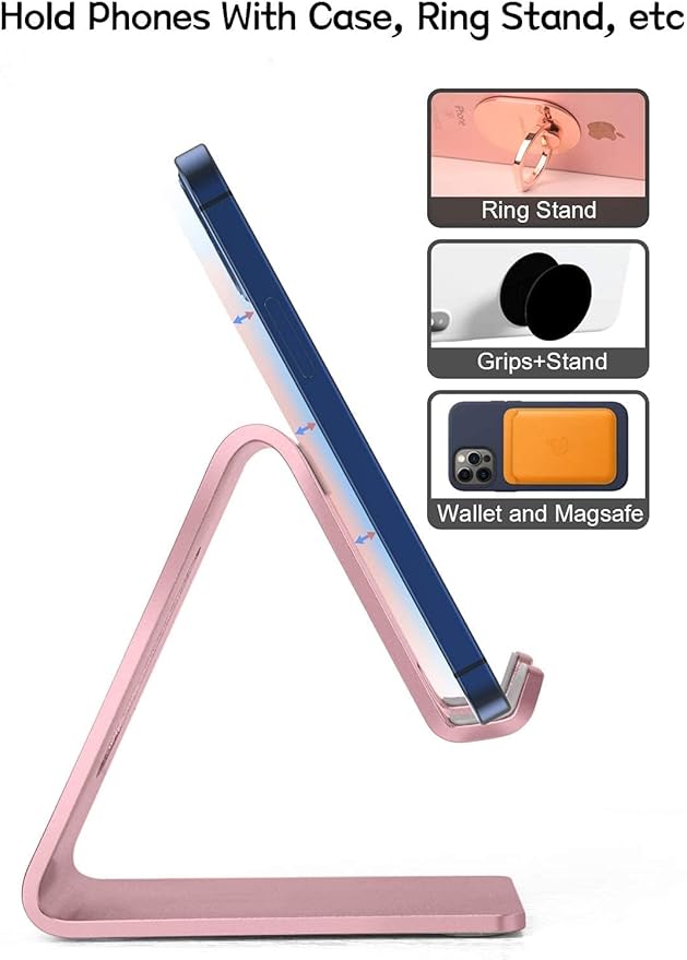 Desk Cell Phone Stand, Phone Holder, Desktop Phone Cradle Dock - Image 5