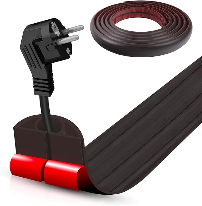 Floor Cord Cover Self Adhesive Cord Hider, 20FT Cable Management, Extension by DBHXXMB-HH