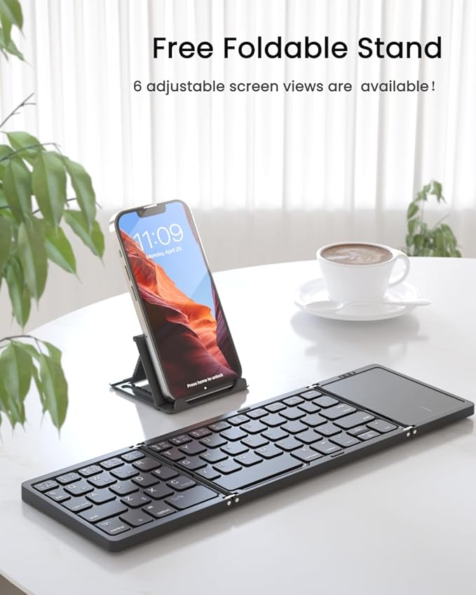 Foldable Bluetooth Keyboard, Folding Portable Wireless Keyboard - Image 8