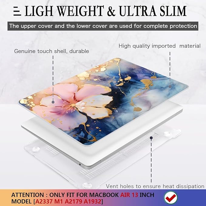 CISSOOK Compatible with MacBook Air 13 inch Case M1 A2337 A2179 A1932 2021 - Image 4