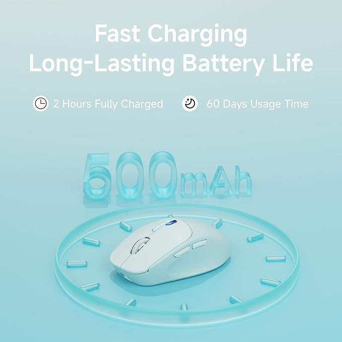 EWEADN Q5 Wireless Mouse, Battery Level Display, Ergonomic Office Mouse - Image 6