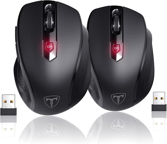 Wireless Mouse, D-09 Computer Mouse USB Cordless Mice by HOTWEEMS