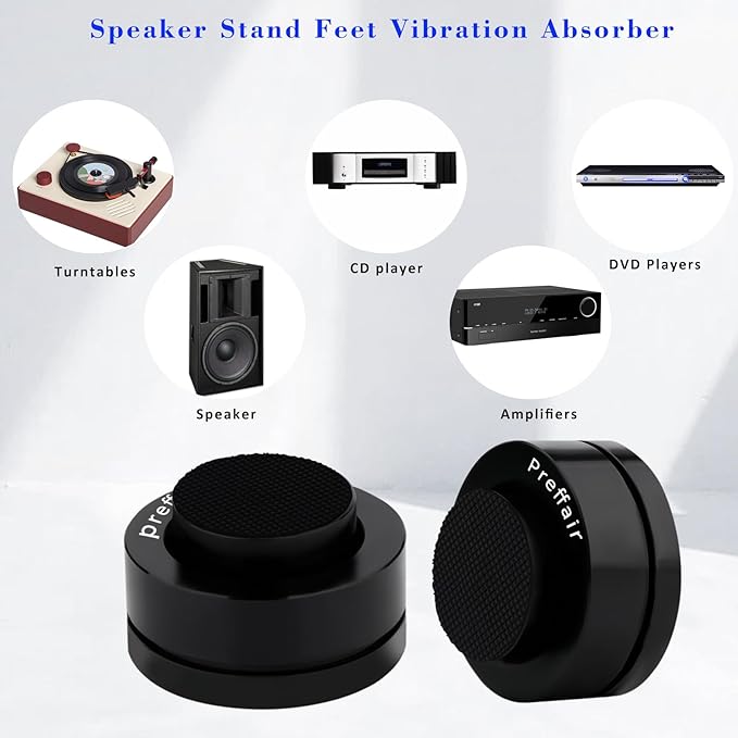 Preffair 4 Pcs Turntable Anti-Vibration Isolation Feet Speaker Feet Isolators - Image 6