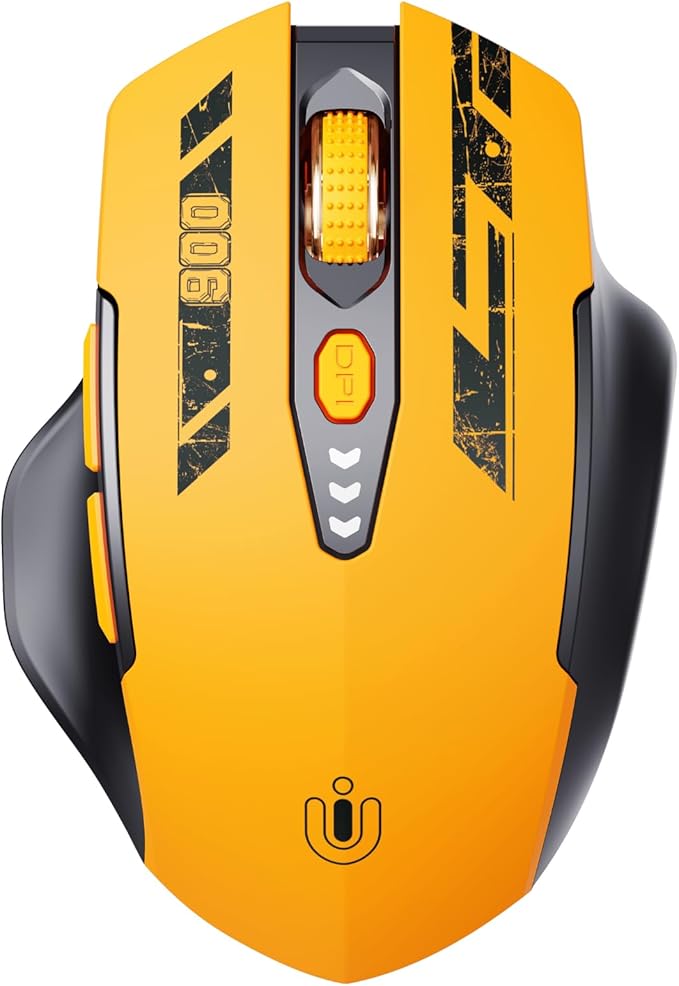 Bluetooth Mouse, Visible Battery Level, Rechargeable Ergonomic Wireless Mouse by UINEER