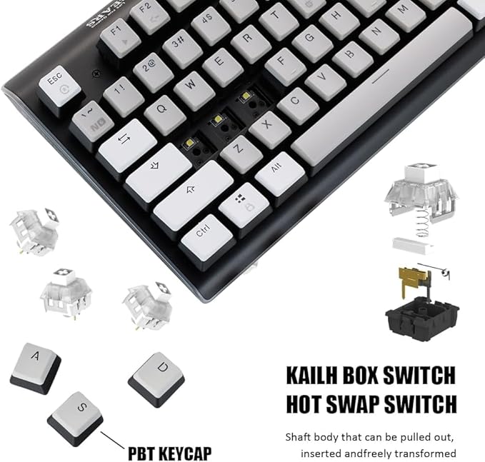 Wired Full Size Mechanical Keyboard, Aluminum Housing Built - Image 4