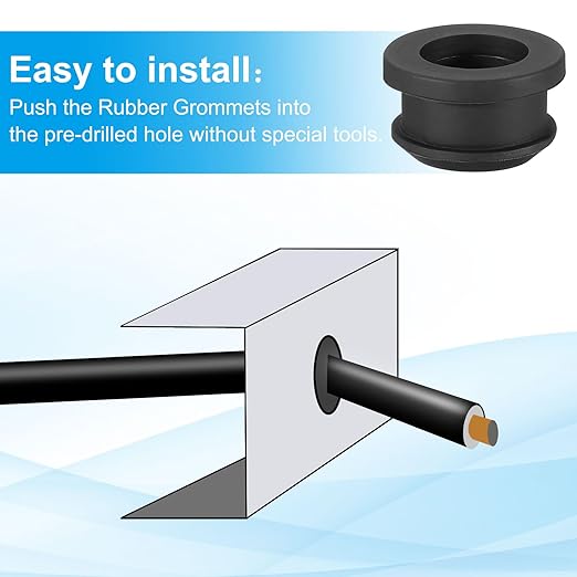 PATIKIL 16mm / 5/8 Inch Drill Hole, 1/2 Inch ID Rubber Grommets - Image 4