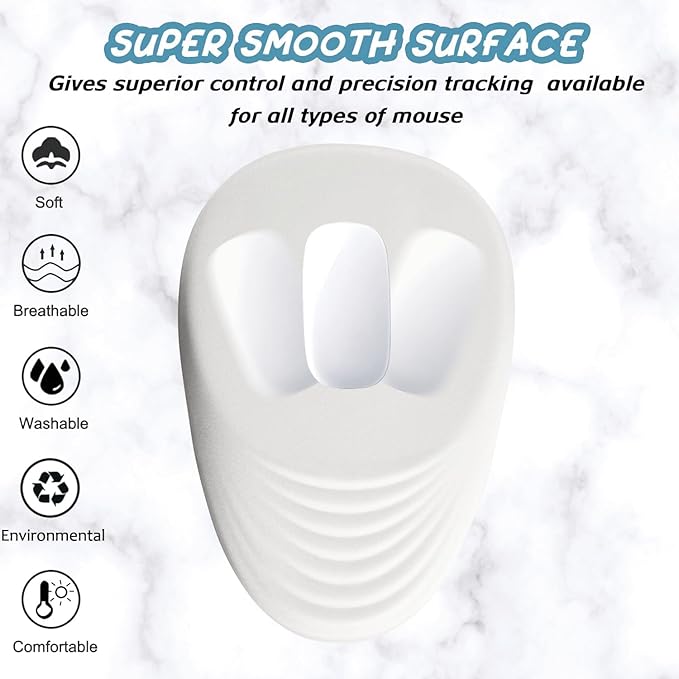 Ergonomic Mouse Pad Wrist Support, Entire Memory Foam & Non-Slip PU Base - Image 4