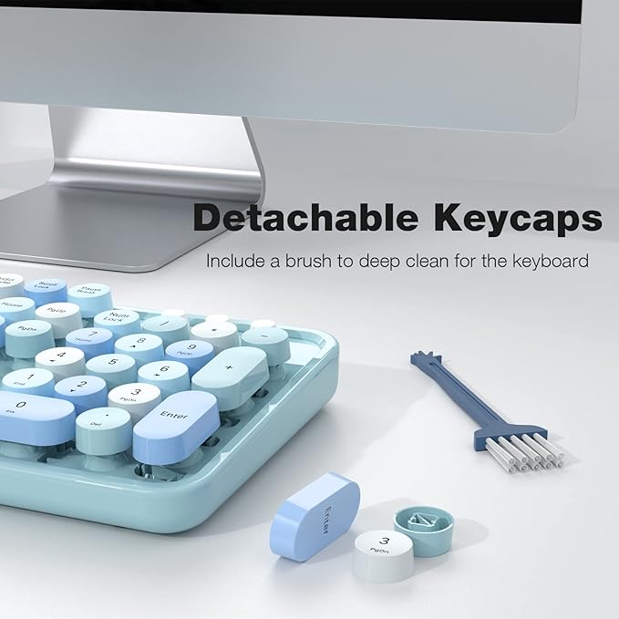 KNOWSQT Wireless Keyboard and Mouse Combo, - Image 4