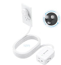 TROND 360° Rotating Flat Plug Extension Cord Surge Protector 10ft, Small Power by TRONDOfficial
