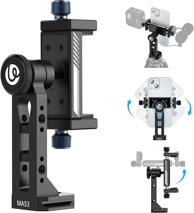 Ulanzi MA53 Metal Tripod Phone Mount, Smartphone Tripods Adapter - Image 9