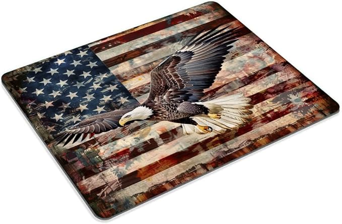 Square Mouse Pad Patriotic Bald Eagle - Image 2