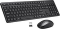Wireless Keyboard and Mouse Combo, 2.4G Silent Cordless Keyboard Mouse Combo by Harburfine