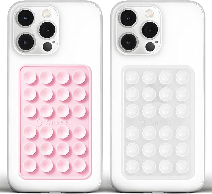 Anteel Medium-Sized Silicone Suction Phone Case Adhesive Mount, Enhanced by JingJinYY