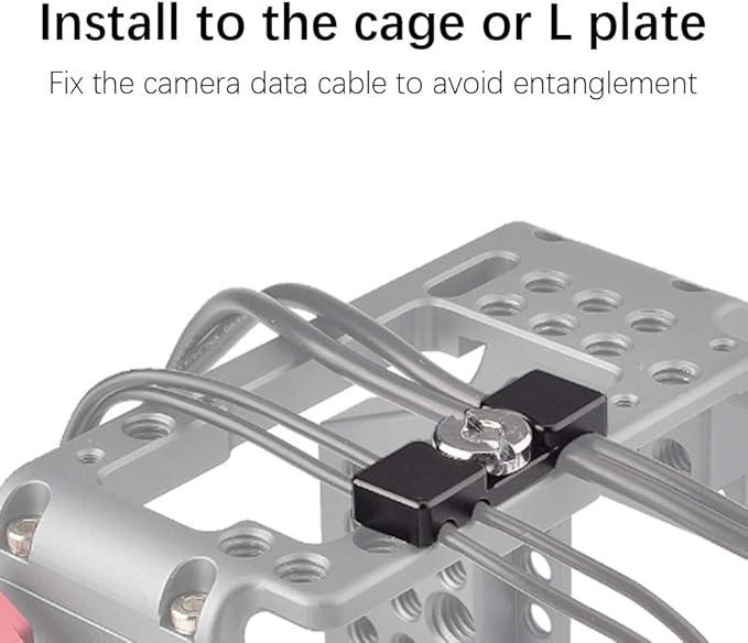 Camera Cage Cable Clamp, CNC Integrated Mounting Clamp, 1/4" Universal Portable - Image 5