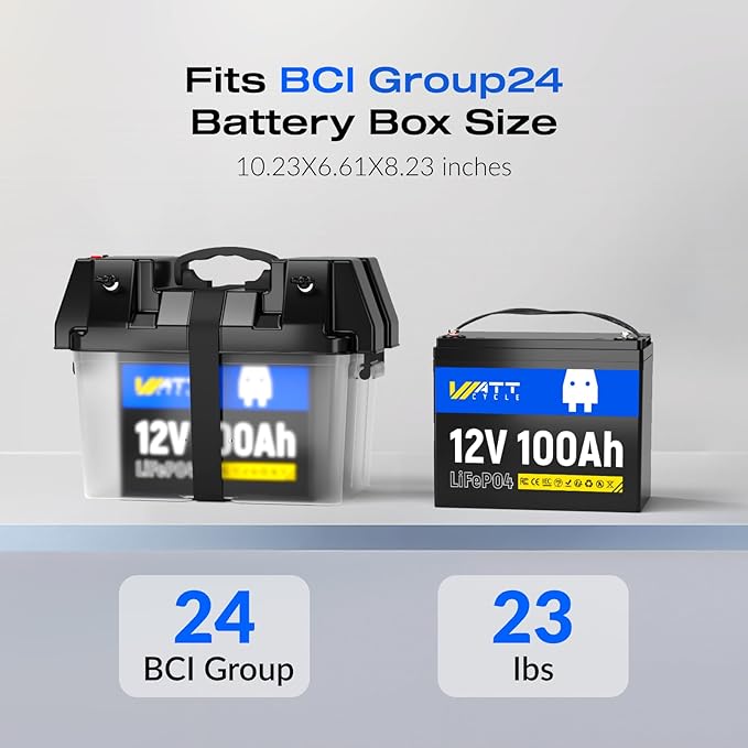 LiFePO4 Lithium Battery 12V 100Ah, Use EV Grade A+ Cell, Buit-in 100A BMS - Image 3