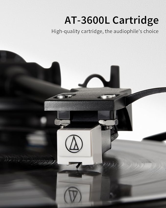 ANGELS HORN Turntable, Vinyl Record Player, Built-in Phono Preamp, Belt Drive - Image 3