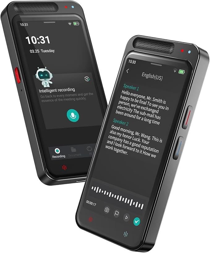 AI Voice Recorder with Playback, Digital Voice Recorder with AI Transcription by Rpbznr