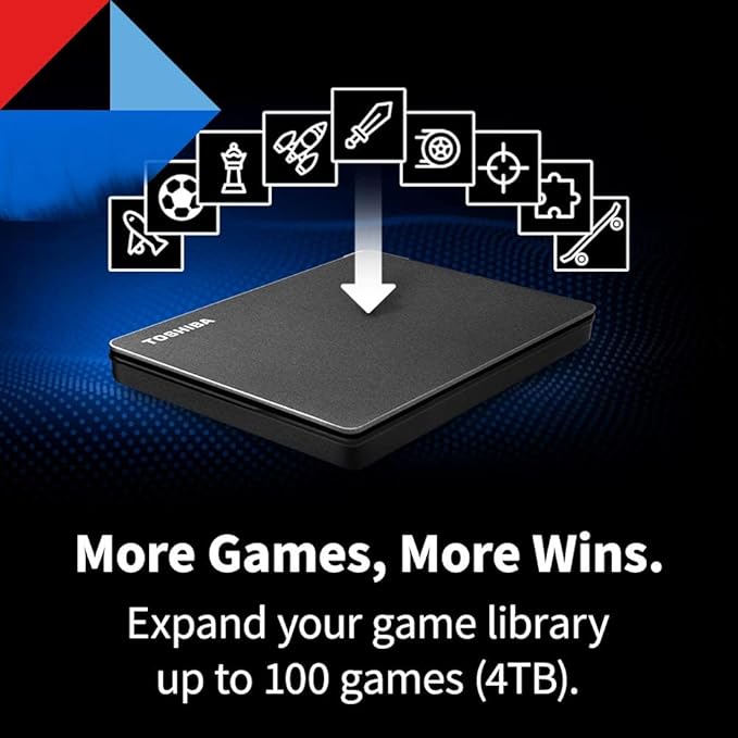 Toshiba Canvio Gaming 1TB Portable External Hard Drive USB 3.0, & Mac - Image 2