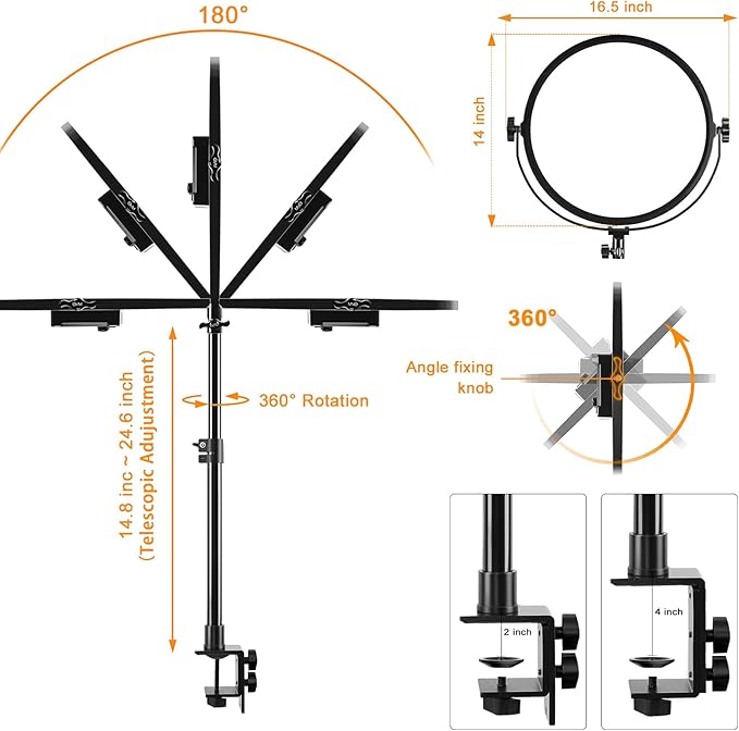 GVM Key Light, Bi-Color Round Lighting, Ultra Thin 60W 3200-5600K Dimmable LED - Image 7