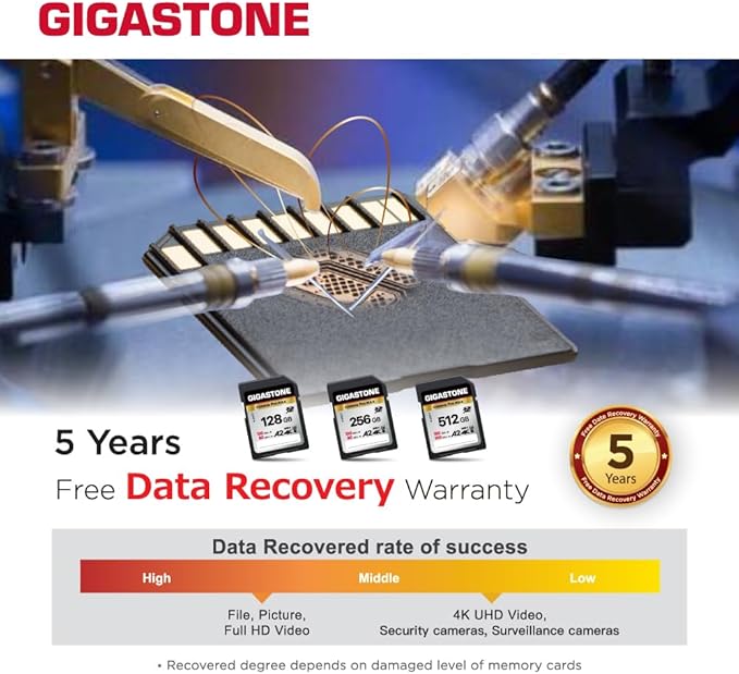 GIGASTONE 256GB SD Card, 4K Camera Pro MAX, A2 4K SDXC Memory Card High Speed - Image 7