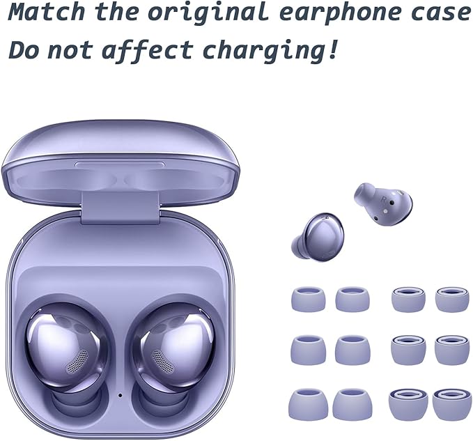 6 Pairs Replacement Eartips for Samsung Galaxy Buds Pro Headphones, Silicone - Image 8