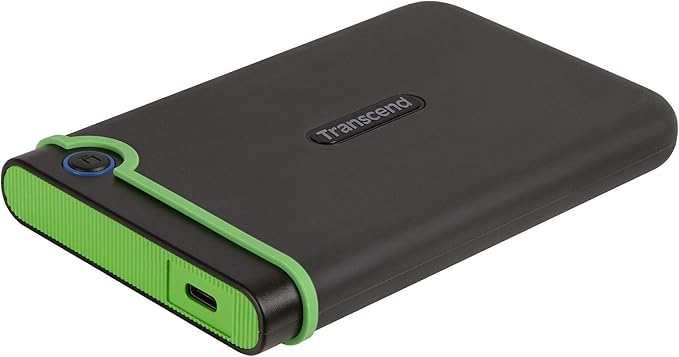 Transcend 2TB SJ25M3C, USB 3.1 Portable Hard Drive Rugged, Anti-Shock Resistant by Transcend