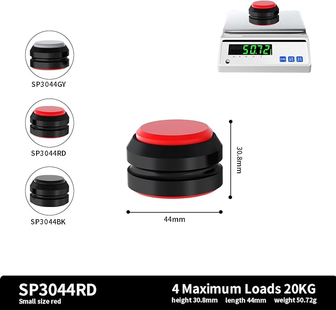 Preffair Audio Speaker Aluminum/Silicone Isolation Feet Turntable Damper - Image 6
