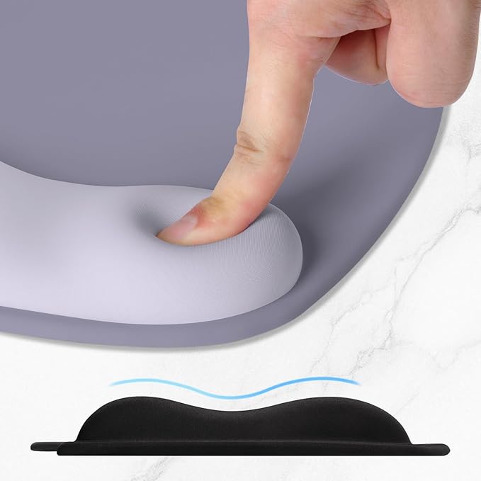 ITNRSIIET Ergonomic Mouse Pad, Cushioned Gel Wrist Rest, Non-Slip Base - Image 4