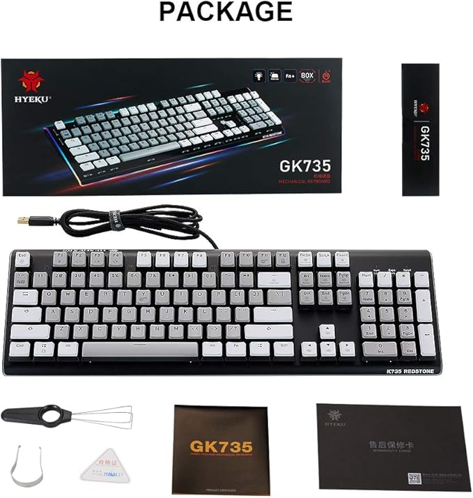Wired Full Size Mechanical Keyboard, Aluminum Housing Built - Image 7