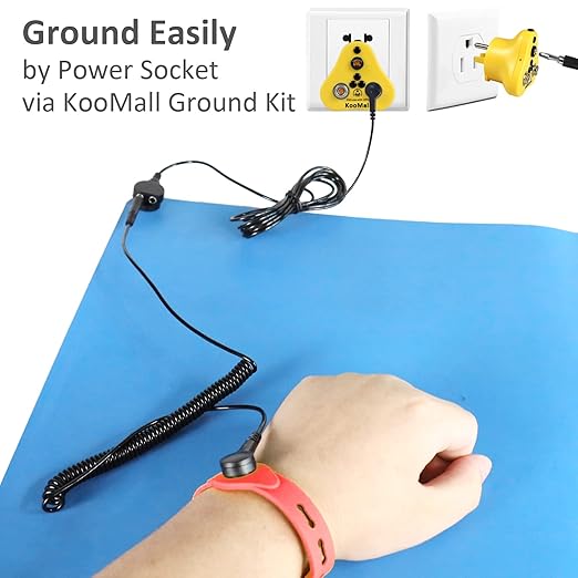 KooMall 48 x 24 Inch ESD Rubber Mat Kits, Anti Static Table Floor Pad - Image 2